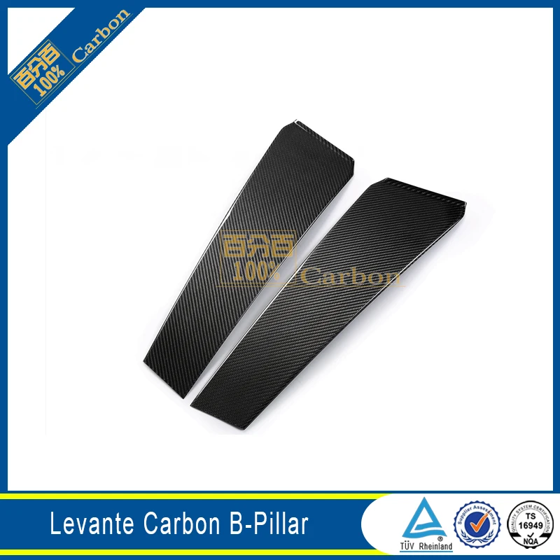 Real Carbon Fiber Exterior Accessories B-Pillar Sticker For Maserati Levante 2pcs