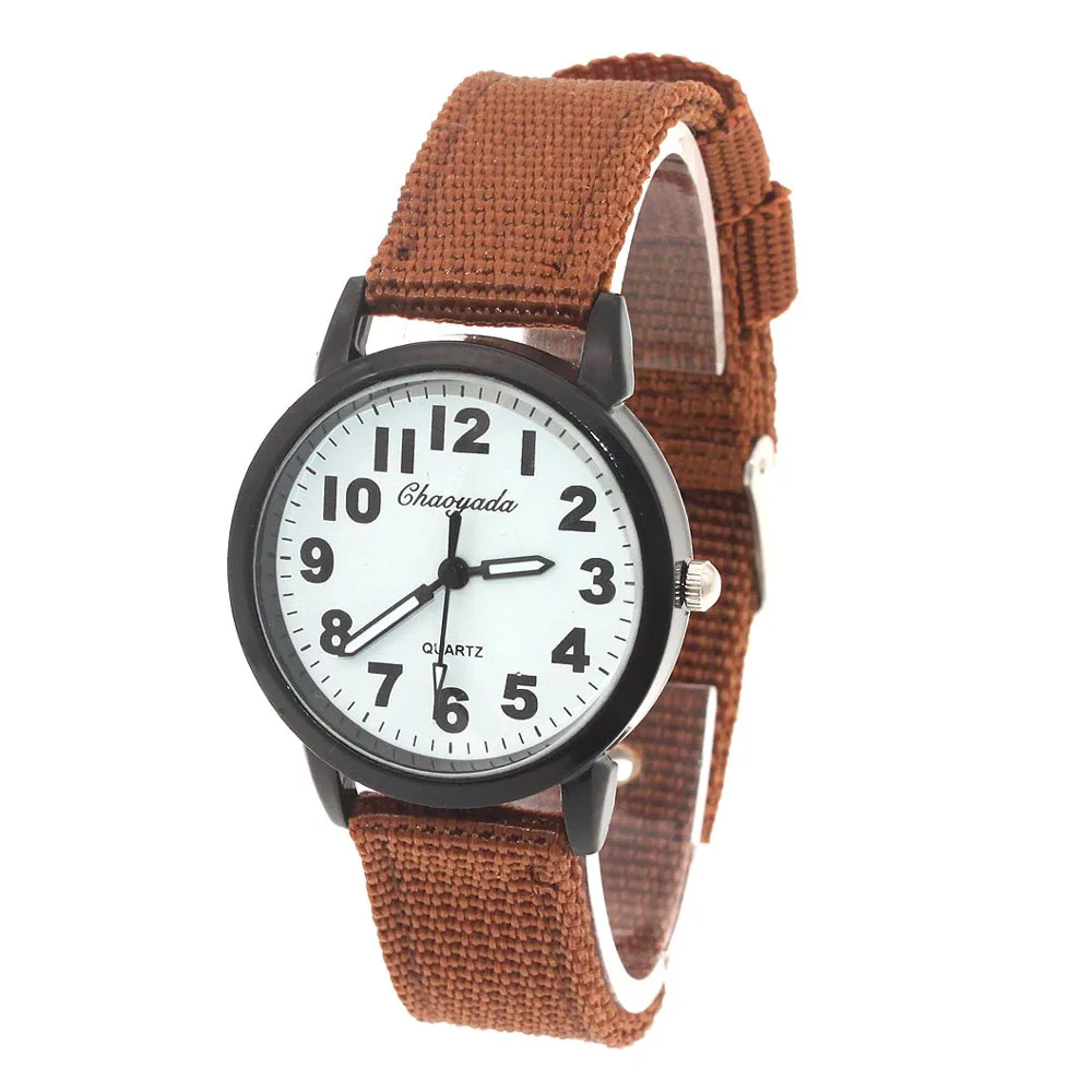 Montre analogique à Quartz pour hommes et femmes, en tissu militaire, bracelet en Nylon, bon marché, U92