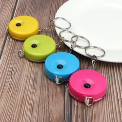 Practical Candy Color Keychain Tape Measure 1.5 Meters Quantity Clothing Size Tape Measure Small Tape Measure