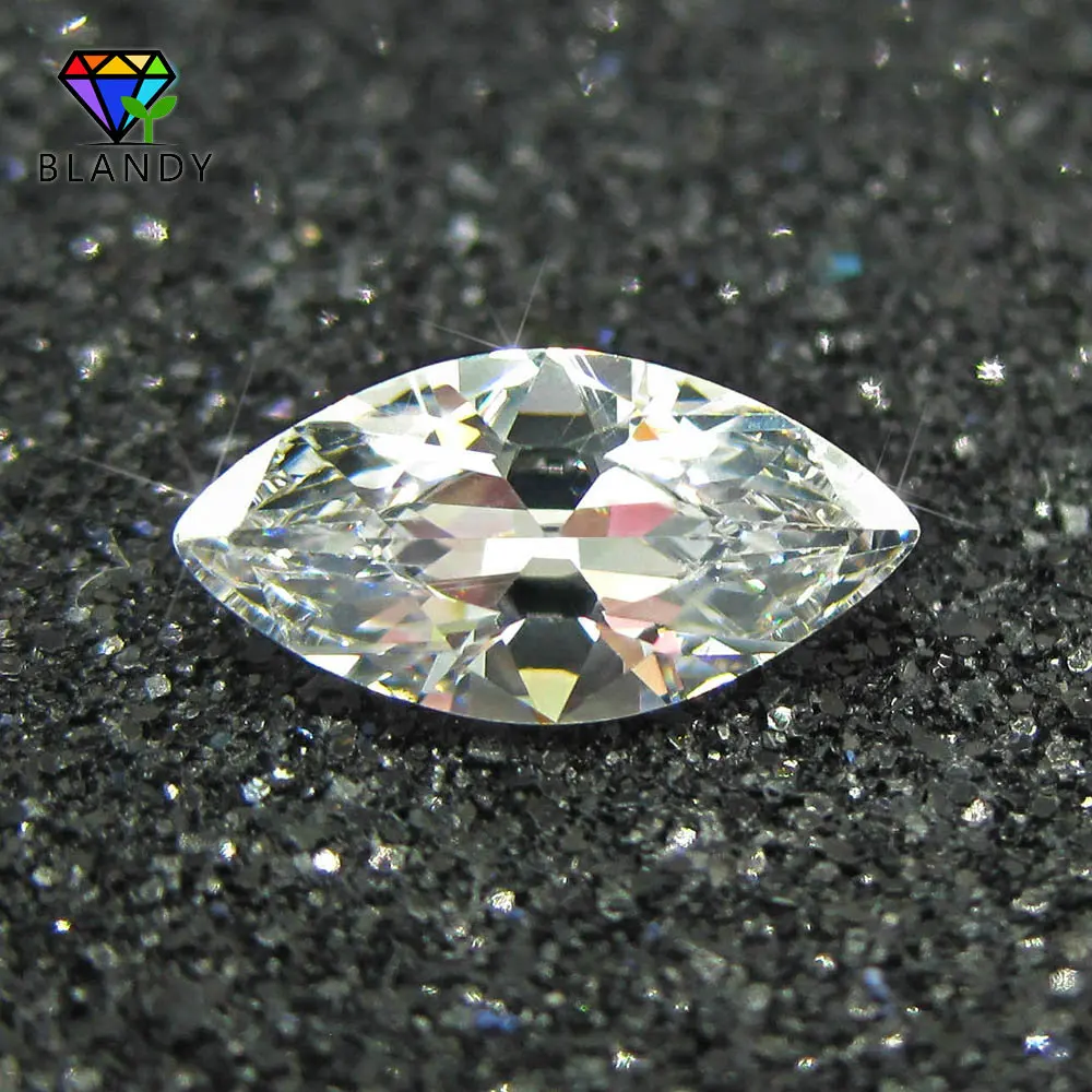 50pcs/lot 1.5x3~8x16mm 5A Marquise White Loose CZ Stones, Garnet, Olive, Purple, Black, Pink Cubic Zirconia Stone Synthetic Gems