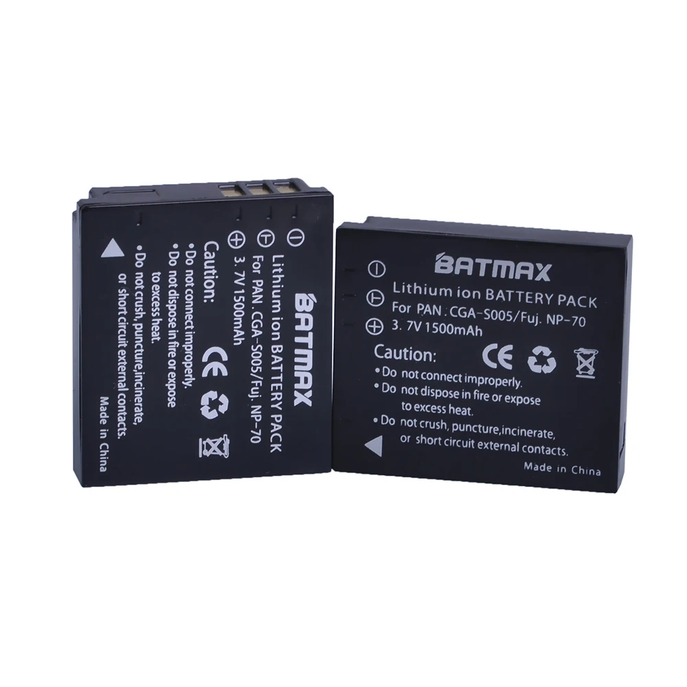 Batmax 4ชิ้น CGA-S005E CGA-S005แบบ dmw-BCC12แบตเตอรี่แบบชาร์จไฟได้สำหรับ Panasonic Lumix DMC-FX180 DMC-LX1 DMC-LX2 LX3 FS1 FX01 FS2