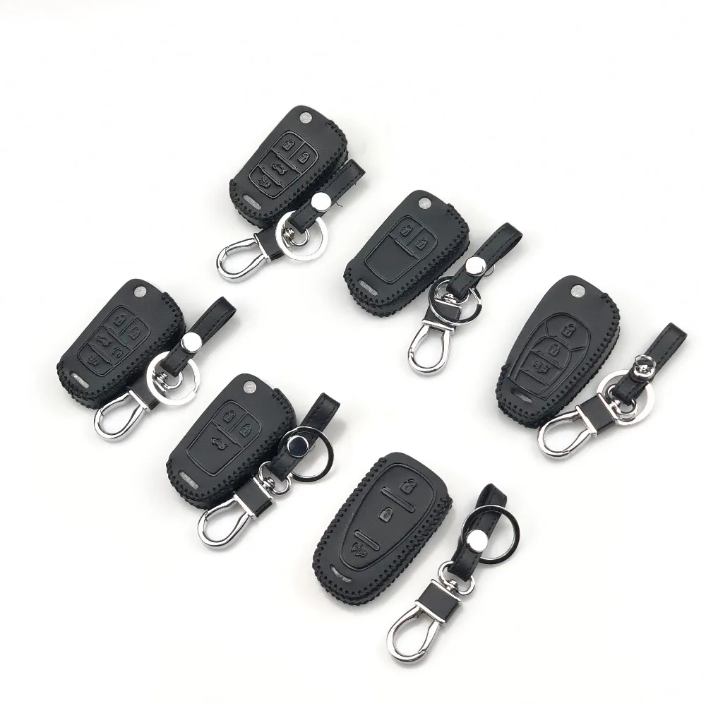 Car Leather Key Case cover keychain For Chevrolet Cruze Captiva Matiz TRAX Aveo Sonic Lova Sail EQUINOX Impala Suburban Activ