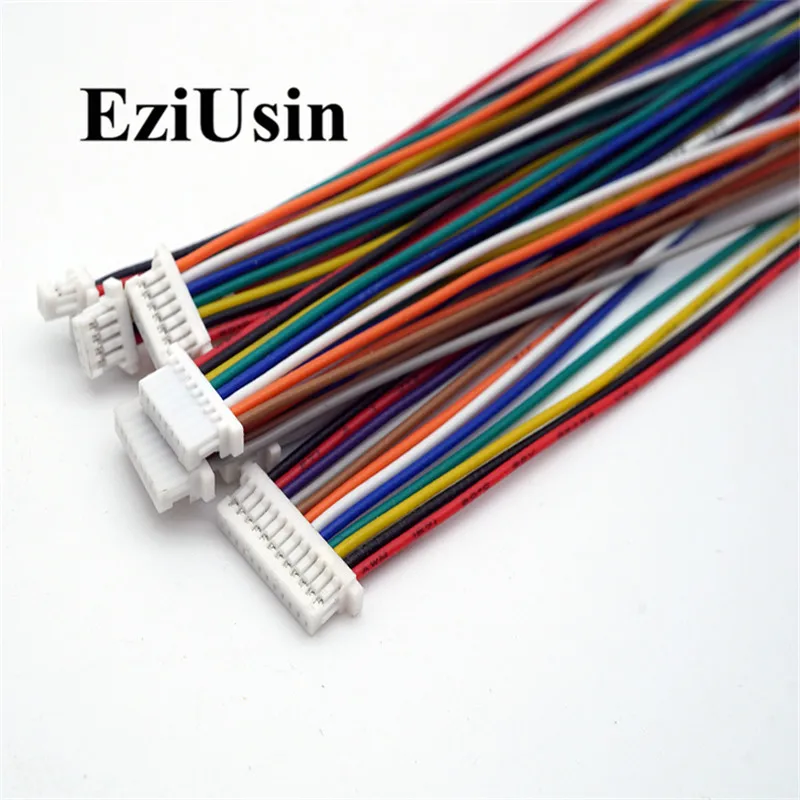 SH1.0mm 1.0 Female Connector Electronic Wire Terminal I2C Cable 10cm 2p 3p 4p 6p 8p 9p 10p Single/Double Head for LOLIN(WEMOS)