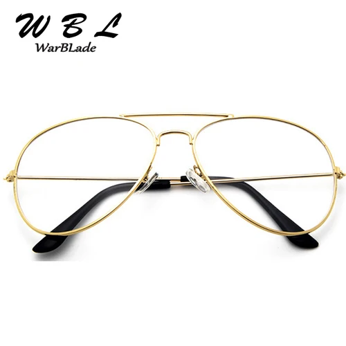 WarBLade-Gafas de piloto clásicas para hombre y mujer, lentes transparentes con montura de aleación óptica, lentes de aviación, 2018