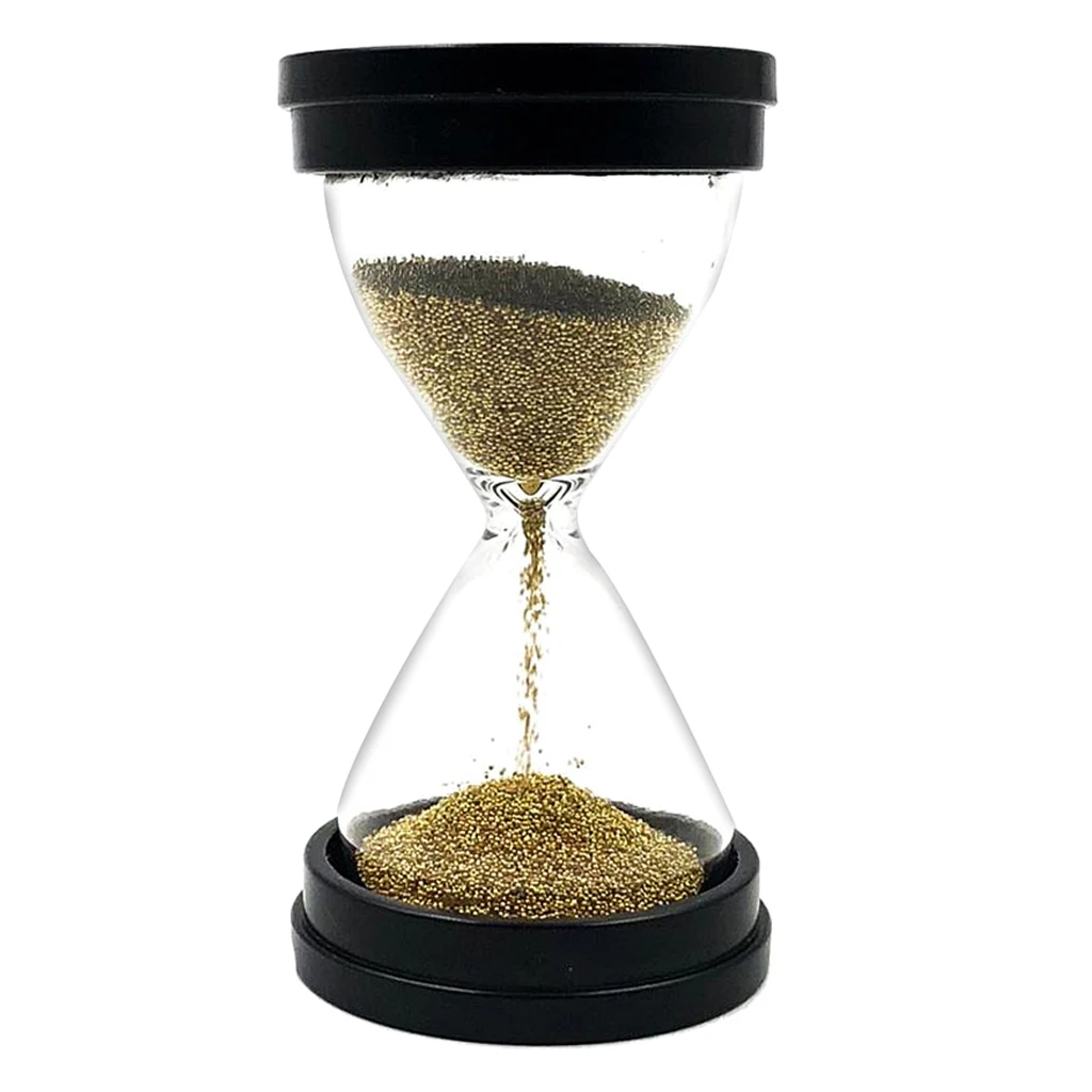 30 Seconds Sand Timer Hourglass Clock For Kitchen Yoga Kids Game -Gold Sand