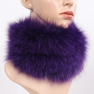 Cachecol with real fox skin for women, winter wipes, luxurious neck heater, good 100% natural elastic silencers, new Main Main Sales Coat Collars - №5