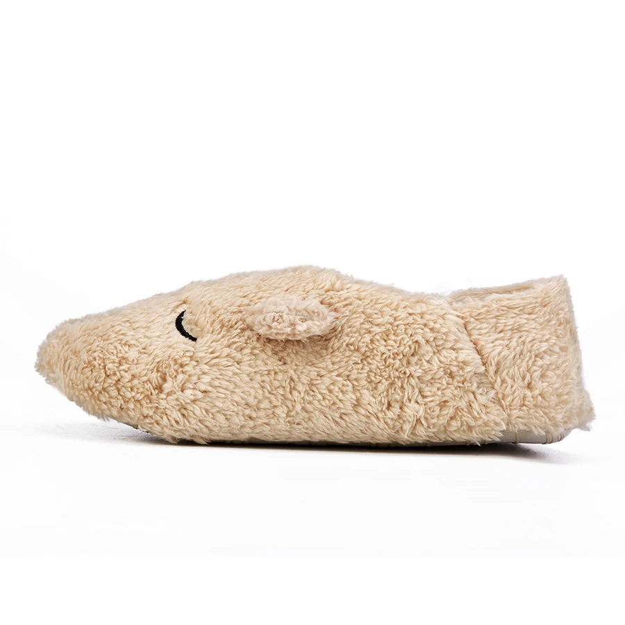 LCIZRONG Women Bear Faux Fur Slippers Cartoon Cotton Home Slippers Indoor Floor Woman Warm Plush Covered Slipper Male Pantoufle