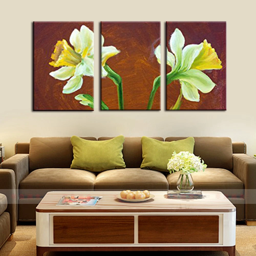 

Bedroom Wall Art Beautiful Narcissus Handpainted Office Decor Oil Painting Canvas for Living Room Wall Decor Home Decor Dropship