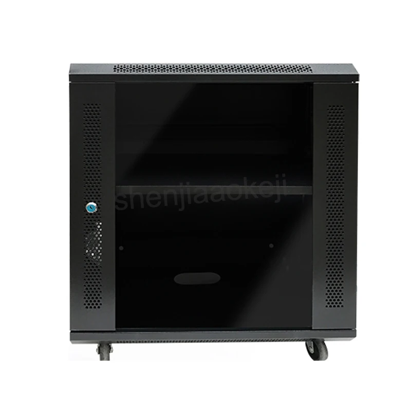 12U Wall-hanging cabinet Cold-rolled steel plate + electrostatic spray cabinet wall cabinet network cabinet 220V (50Hz) 1pc