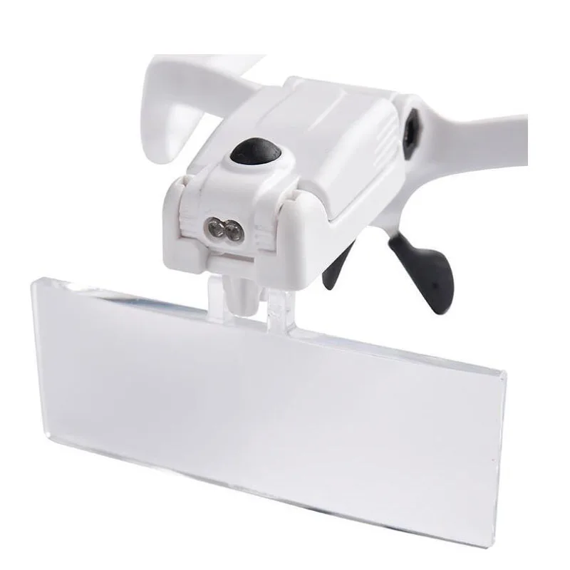 Lente d'ingrandimento per cuffie 1.0X 1.5X 2.0X 2.5X 3.5X lente d'ingrandimento regolabile a 5 gruppi ricarica USB con strumento per toelettatura gioielli a LED