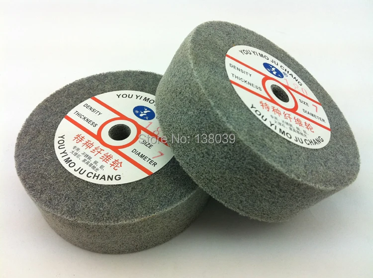 

5"150mmX50mmT X16mm Non woven nylon buffing wheel for polishing stainless steel