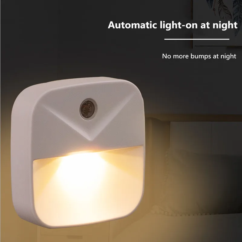 Mini Lampe Carrée avec Capteur de Lumière, Luminaire Décoratif d'Nik, Idéal pour une Chambre à Coucher, un Cadeau Romantique pour Bébé, Prise UE/US