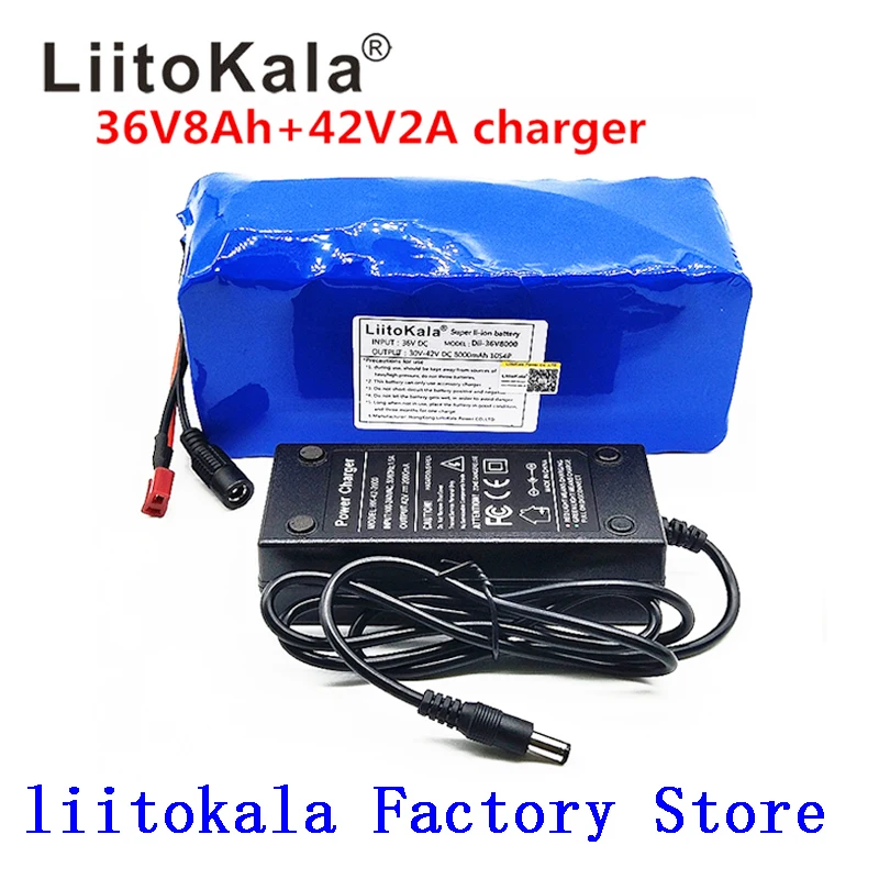 

LiitoKala 36V 8AH With BMS battery 500W 18650 lithium battery pack 36V 8AH Electric bicycle 36v battery pack