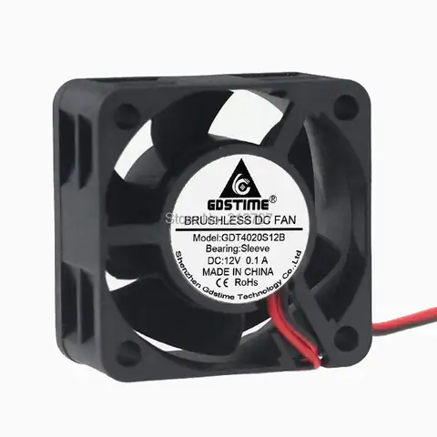 Gdstime 미니 마이크로 방열판 냉각 쿨러 팬, DC 12V 2 핀 4020, 40mm, 4cm, 40x40x20mm, 20 개