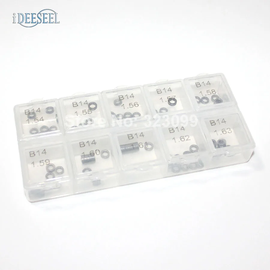 IDEESEEL Adjusting Shim B14 Common Rail Injector adjustment Shim B14 Gasket washer B14 Size: 1.54-1.63mm(Quantity 100Pieces/Lot)