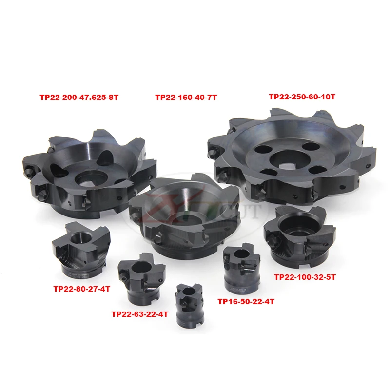 Imagem -02 - Cabeça de Corte de Acabamento Cnc para Máquinas-ferramentas 90 Graus Plane Milling Cutter Plate Tp22 50 mm 63 mm 80 mm 125 mm 160 mm 200 mm Tpmn2204