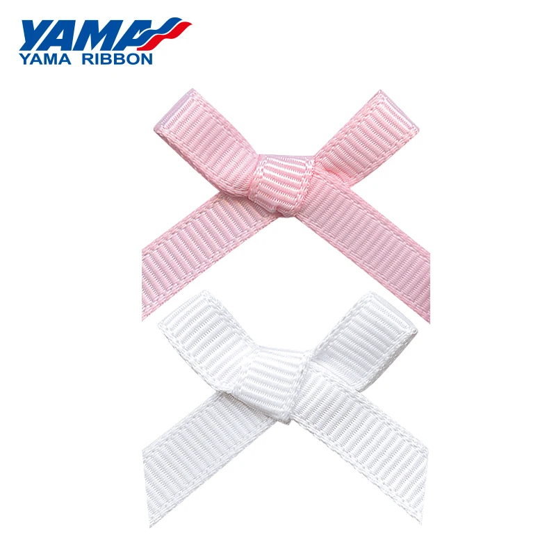 YAMA Hand-Tied Plaid Ribbon  Diy Gift Decoration, Wide 32mm ± 3mm, 27mm ± 3mm, 200PCs per Bag, Grosgrain Gold Silver Edge