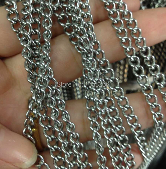 10 Meter 4.3mm Stainless Steel Smooth Cowboy Chain Jewelry Finding /Marking Chain For Diy Jewelry
