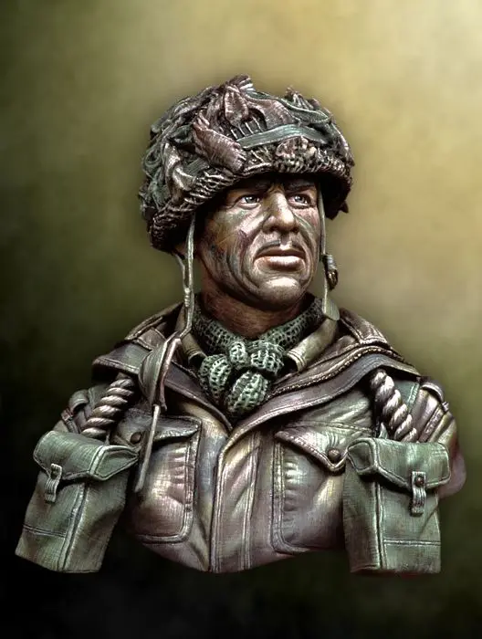 Unpainted Kit  1/10 British Paratrooper Bust  Historical Uncolor Figure Resin  Kit model
