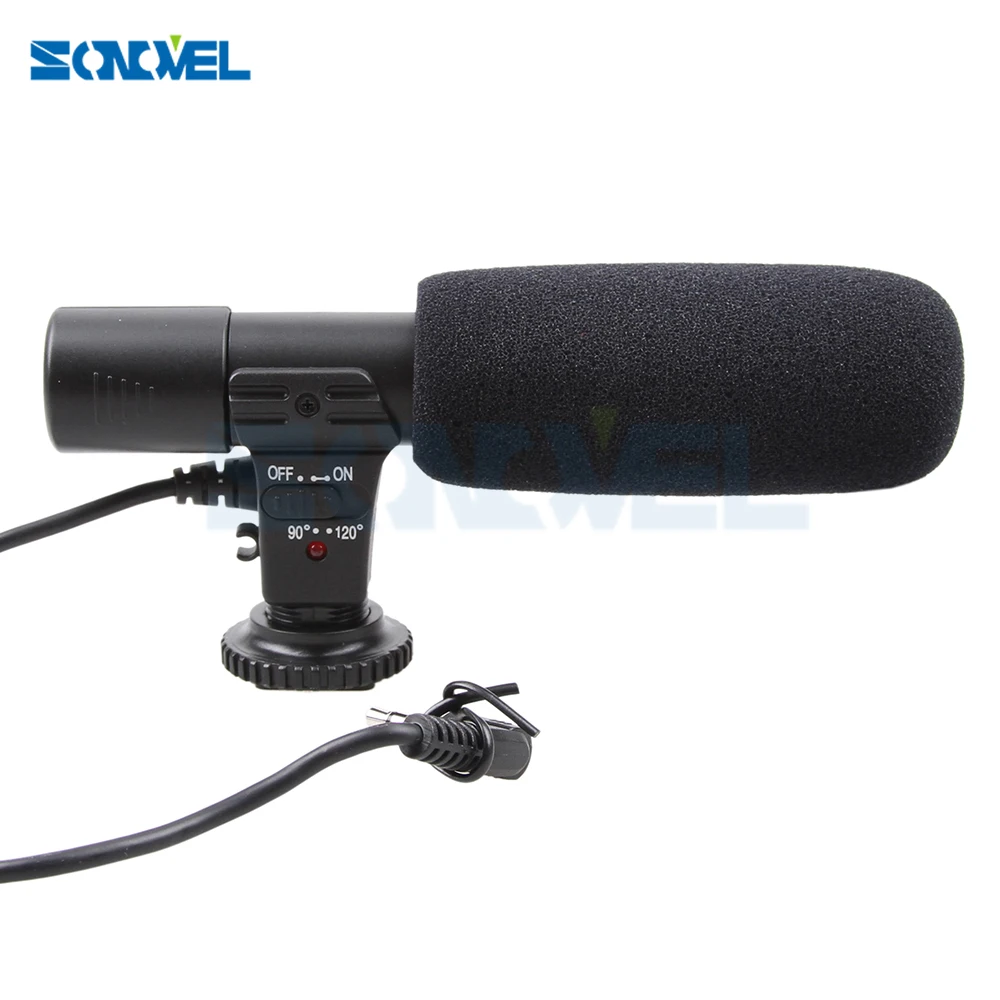 Mic-01 Professional  Camera External Stereo Microphone For Nikon D7500 D7200 D5600 D5500 D5300 D5200 D3300 D810 D750 D500 D5 D4