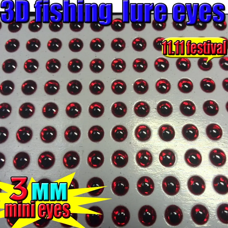 Ojos de señuelo para pesca rojos, dorados y plateados - imagen 4