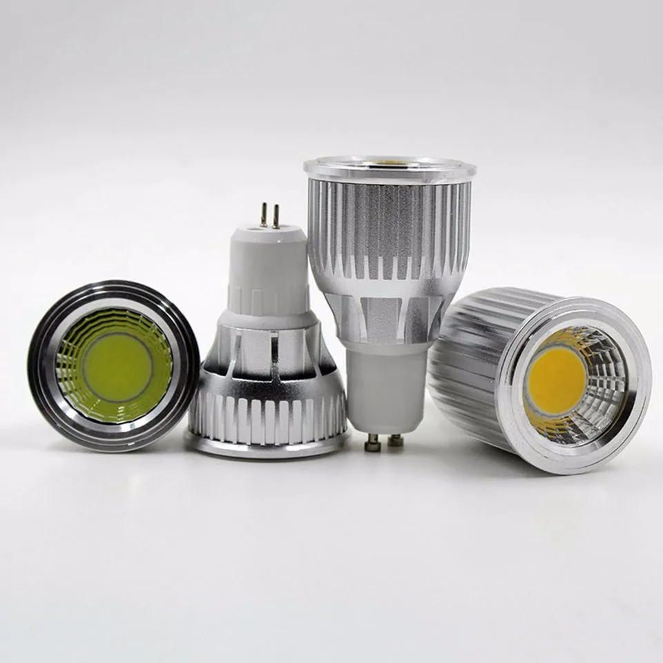 GU10 3W 5W 7W 9W 12W COB Dimmable Bulb E27 E14 Gu5.3 LED SpotLight AC85-265V DC12V