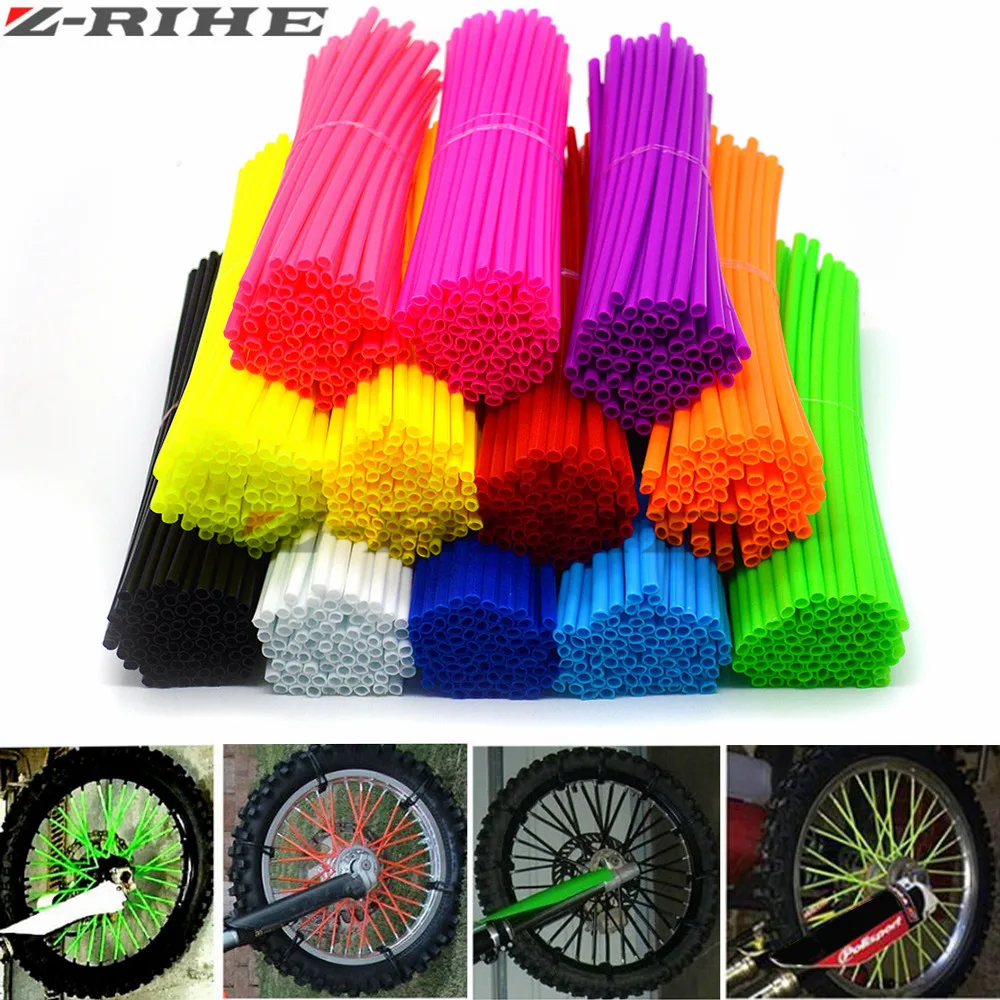 

72 pcs Universal Moto Dirt Bike Enduro Off Road Wheel RIM Spoke Skins covers for 1984 Honda CR100 1973 CR125 kawasaki bmw