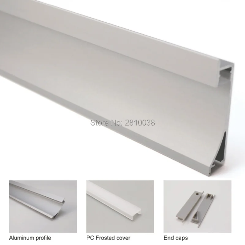 

10 Sets/Lot LED aluminum profile 1M and large size Aluminium led housing extrusion for wall recessed lamps