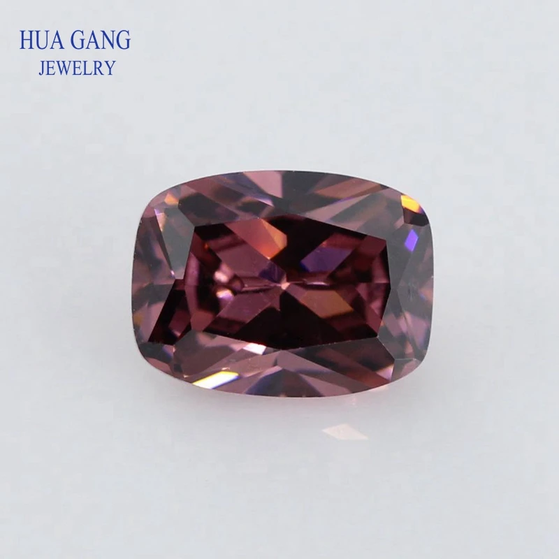 

5A Rhodolite Baguette Shape Cut CZ Stone Synthetic Gems Cubic Zirconia For Jewelry Size 4x6~5x7