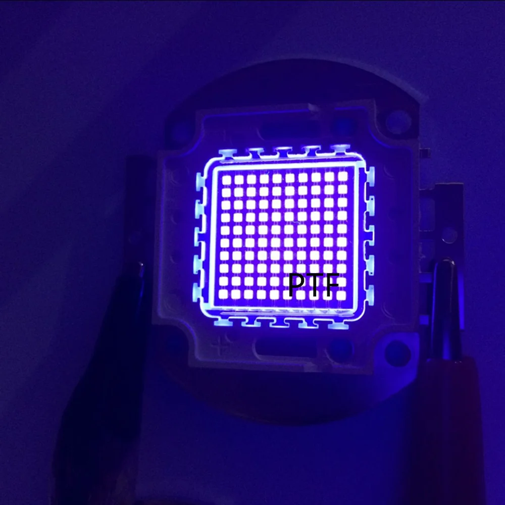 UV Purple LED integrated chips 365Nm 375Nm 385Nm 395Nm 405Nm 420nm High Power COB Ultraviolet Lights 3/5/10/20/30/50/100 Watt