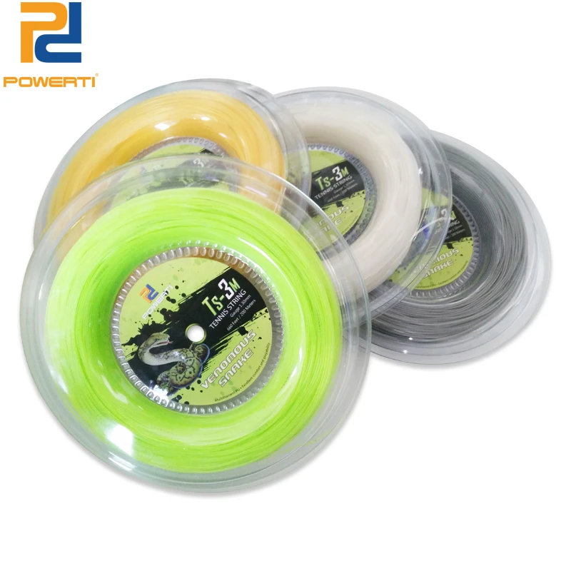 

Free Shipping Powerti 1.35mm Tennis String SNAKE Nylon Soft Control Tennis Racket Training String 200m Reel 56-59 Pounds TS-3M