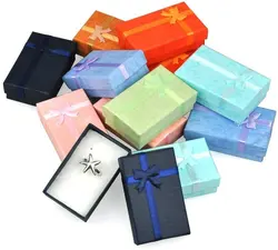 32Pcs Paper Gift Boxes for Jewelry Packaging 5*8*2.5cm Ring Earrings Necklace Holder Display New Year Wedding Favors Gift Pouch