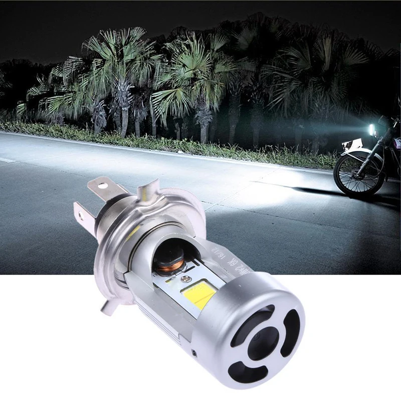 1pcs H4 20W COB LED Hi/Lo Beam Motorcycle Headlight Front Light Lamp Bulb 2000LM