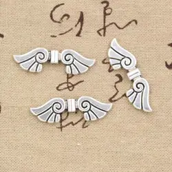 10pcs Charms Angel Wings Bead 36x12mm Antique Silver Color Plated Pendants Making DIY Handmade Tibetan Silver Color Jewelry