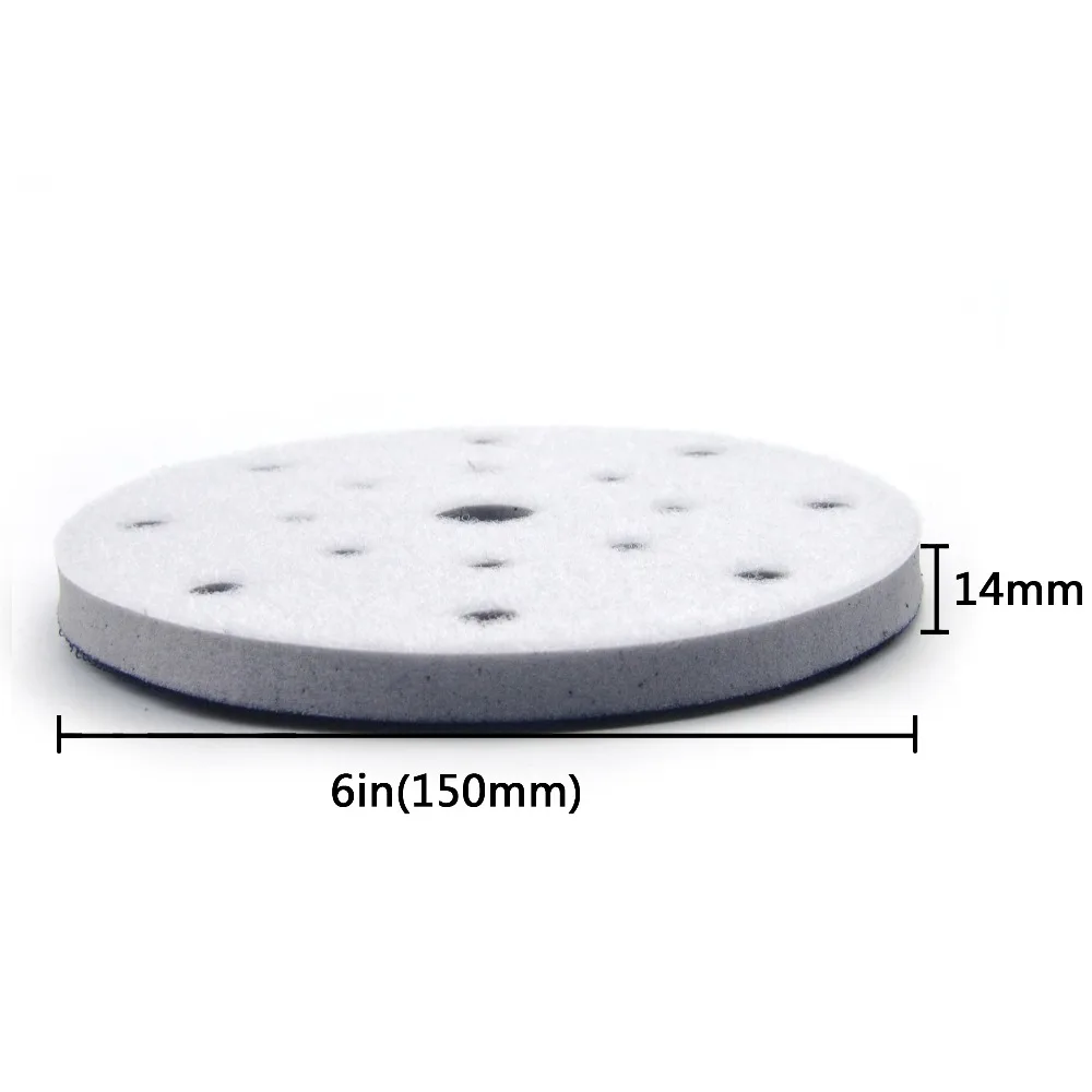 6 zoll 150mm 17-Loch Hohe Dichte Harten Schwamm Oberfläche Schutz Interface Pads für Schleif Pad Protector Power werkzeug Zubehör