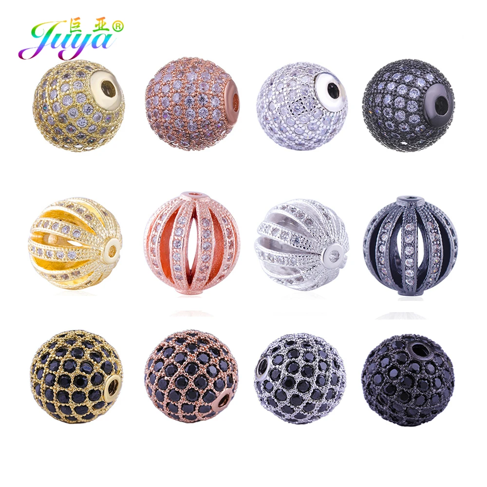 Juya DIY Women\'s Jewelry Beads Supplies 10mm 12mm Floating Ball Charm Beads For Natural Stones Pearls Beadwork Jewelry Making