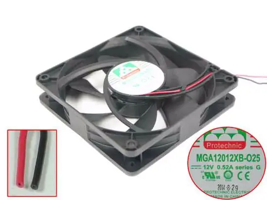 

Magic MGA12012XB-O25 DC 12V 0.52A 120x120x25mm 2-wire Server Cooling Fan