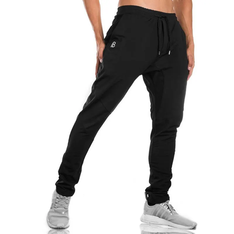 Pantalones de chándal informales para hombre, ropa deportiva ajustada de algodón para gimnasio, Fitness, entrenamiento, correr, Primavera