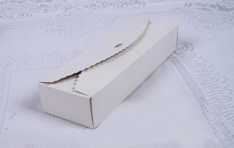 100pcs 23*7*4cm white Packaging Kraft Paper Macaron Box For Candy\Cake\Jewelry\Gift\chocolate Packing boxes