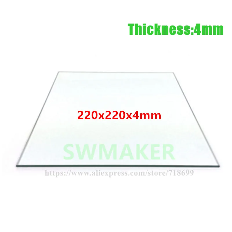 Borosilicate Glass Plate Bed 220x220x4mm Flat Polished Edge for MK2 MK3 Reprap wanhao anet Creality ENDER-3S 3D printer