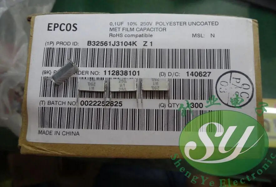 

2019 hot sale 20PCS/50PCS EPCOS 0.1uf/250v 100nf u1 104 The new 10MM Melaleuca cake capacitance B32561J3104K free shipping