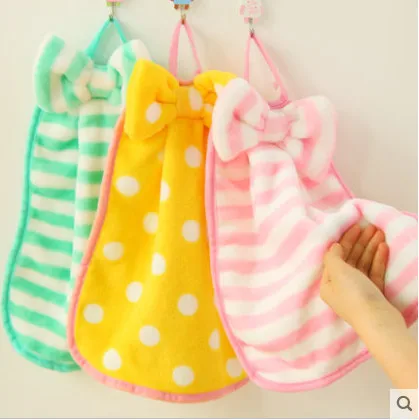 PASAYIONE Cute Nursery Plush Fabric Hand Towel Hanging In The Kitchen Or Bath For Kids Soft Flannel Hanging WipeHandkerchief