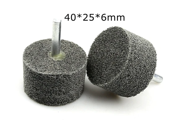 10 Stück 1/4 Zoll 6 mm Schaft montiert Vlies-Einheit aus Nylonfaser, Klappe, Polierscheibe, Bohrer, Stabschleifer-Zubehör – Detail 4