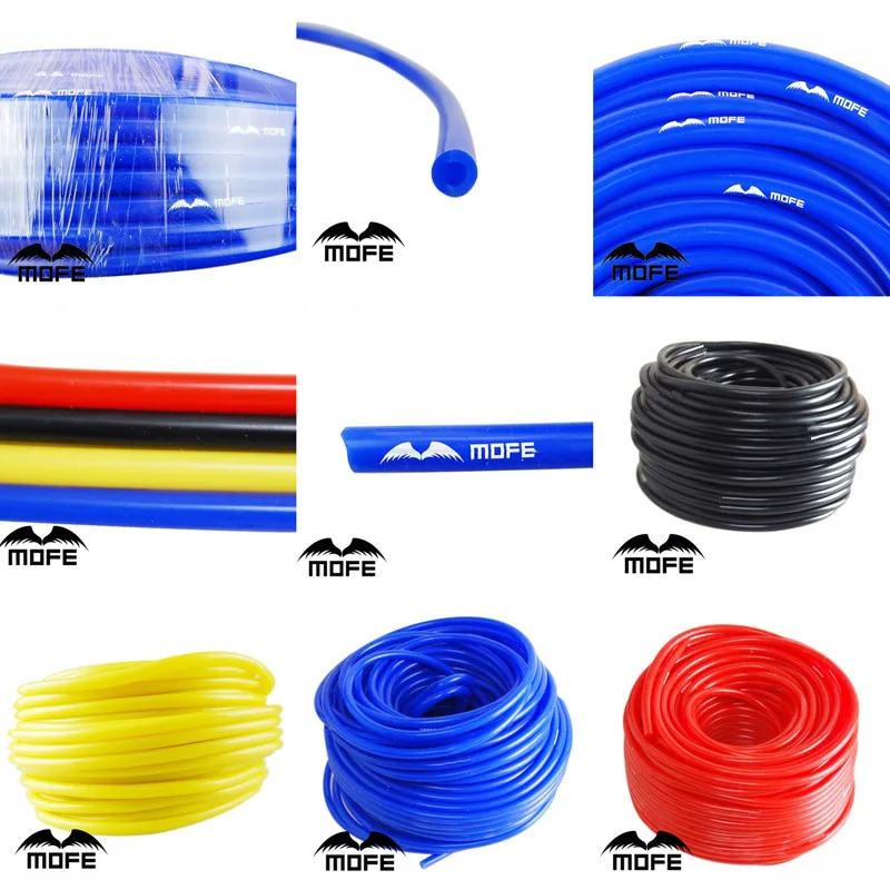 

MOFE Universal 1M 3mm/4mm/6mm/8mm Silicone Vacuum Tube Hose Silicon Tubing Blue Black Red Yellow Car Accessories