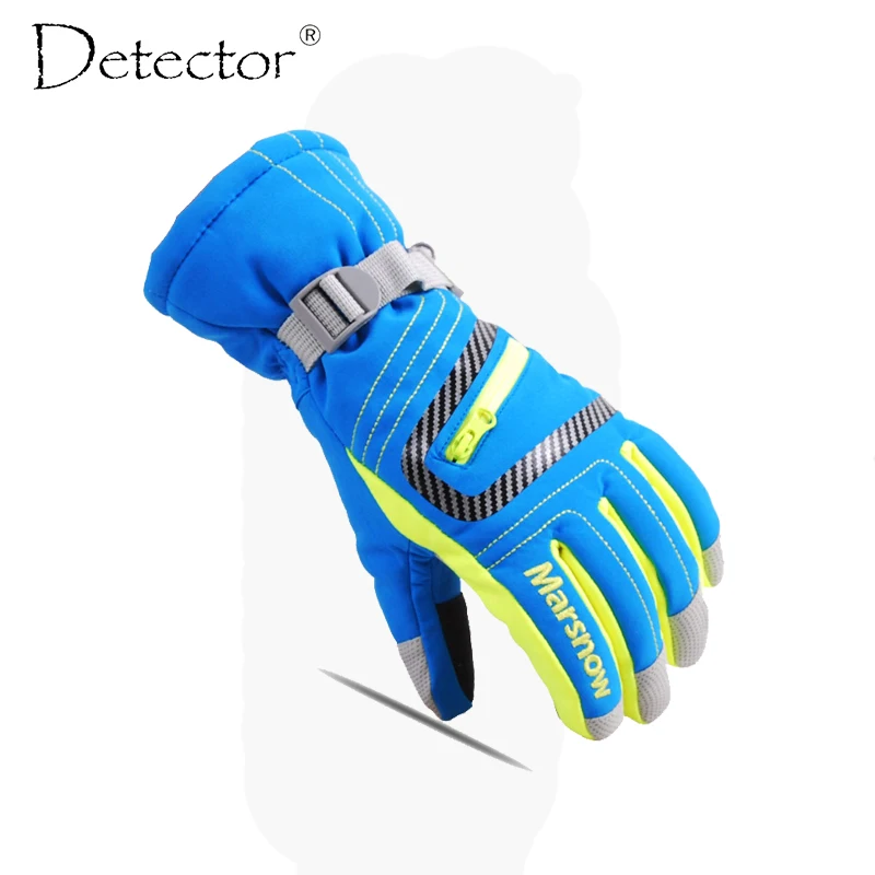 Detector guantes de esquí Snowboard hombres mujeres niños guantes de invierno escalada ciclismo guantes impermeables a prueba de viento de alta