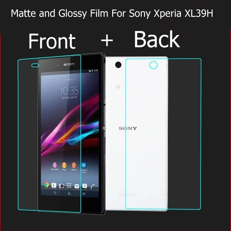 Pełna (przód + tył) przeciwodblaskowa matowa i błyszcząca folia do Sony Xperia Z Ultra XL39h 6,44 "folia zabezpieczająca ekran HD przezroczysta osłona ekranu