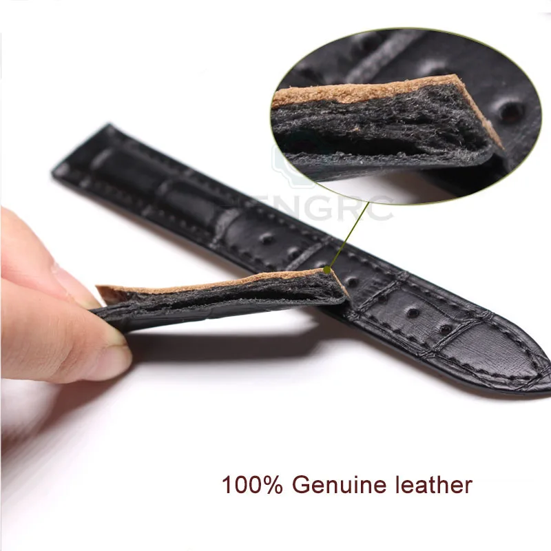 100% Genuine Leather Soft Watch Band Strap 18mm 19mm 20mm 21mm 22mm 24mm Black Brown Watchband Belt Deployment Clasp For Tissot