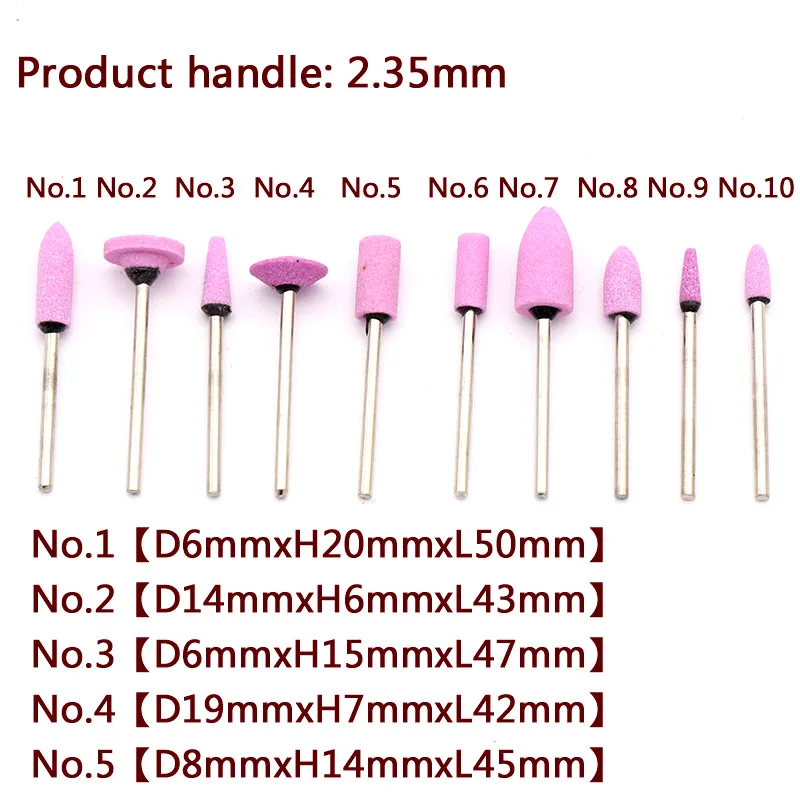 10pcs Abrasive Stone Points Polishing Grinding Head Electric Drill Bit Wheel Rotary Accessories Power Tools For Jade Metal