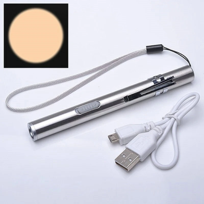 Nurse Doctor Pen Medical Flashlight Portable Pupil Lamp Usb For Ear Nose And Throat Rechargeable Oral Mini Diagnostic Tool