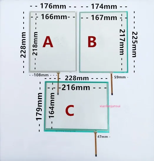 10.4 inch touch screen 4-wire resistive GT1665M-VTBA industrial control industrial commercial equipment touch screen